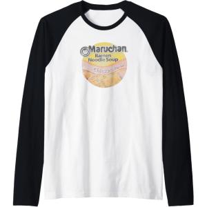 image:imageMaruchan Ramen Noodle Soup Chicken Flavor Vintage Logo Raglan Baseball TeeBlackWhite