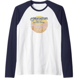 image:imageMaruchan Ramen Noodle Soup Chicken Flavor Vintage Logo Raglan Baseball TeeNavy BlueWhite