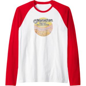 image:imageMaruchan Ramen Noodle Soup Chicken Flavor Vintage Logo Raglan Baseball TeeRedWhite