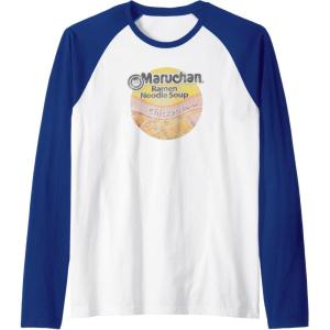 image:imageMaruchan Ramen Noodle Soup Chicken Flavor Vintage Logo Raglan Baseball TeeRoyal BlueWhite