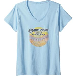 image:imageMaruchan Ramen Noodle Soup Chicken Flavor Vintage Logo VNeck TShirtBaby Blue