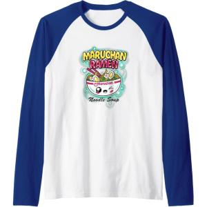 image:imageMaruchan Ramen Noodle Soup Kawaii Bowl Retro Poster Raglan Baseball TeeRoyal BlueWhite