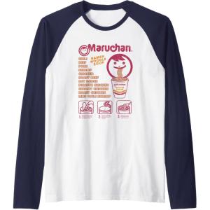 image:imageMaruchan Ramen Noodle Soup Preparation Steps Distressed Raglan Baseball TeeNavy BlueWhite