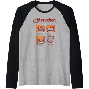image:imageMaruchan Recommended Cooking Directions Poster Raglan Baseball TeeBlackAthletic Heather