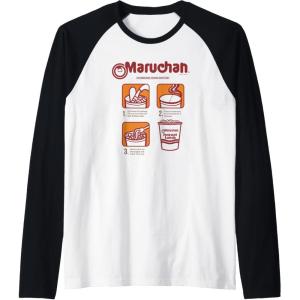image:imageMaruchan Recommended Cooking Directions Poster Raglan Baseball TeeBlackWhite