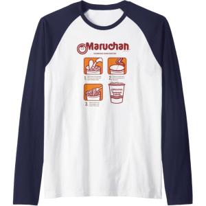 image:imageMaruchan Recommended Cooking Directions Poster Raglan Baseball TeeNavy BlueWhite
