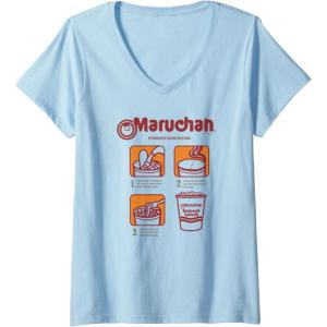 image:imageMaruchan Recommended Cooking Directions Poster VNeck TShirtBaby Blue