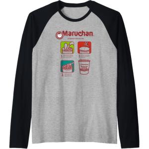 image:imageMaruchan Recommended Cooking Directions Symbols Raglan Baseball TeeBlackAthletic Heather