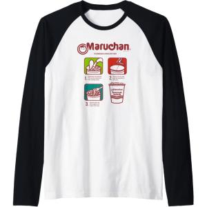 image:imageMaruchan Recommended Cooking Directions Symbols Raglan Baseball TeeBlackWhite