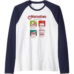 image:imageMaruchan Recommended Cooking Directions Symbols Raglan Baseball TeeNavy BlueWhite