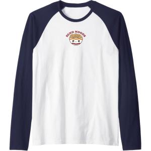 image:imageMaruchan Send Noods Ramen Bowl Face Raglan Baseball TeeNavy BlueWhite