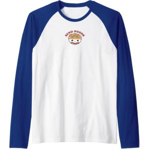 image:imageMaruchan Send Noods Ramen Bowl Face Raglan Baseball TeeRoyal BlueWhite