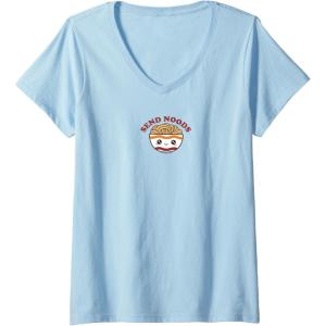image:imageMaruchan Send Noods Ramen Bowl Face VNeck TShirtBaby Blue