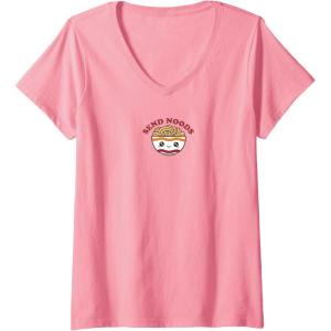 image:imageMaruchan Send Noods Ramen Bowl Face VNeck TShirtPink