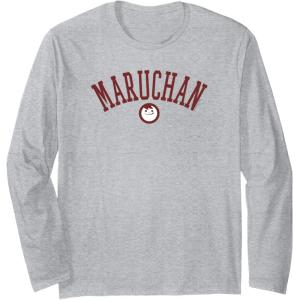 image:imageMaruchan Uni Style Classic Happy Face Logo Long Sleeve TShirtHeather Grey