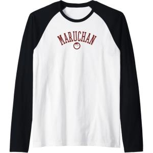 image:imageMaruchan Uni Style Classic Happy Face Logo Raglan Baseball TeeBlackWhite