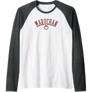 image:imageMaruchan Uni Style Classic Happy Face Logo Raglan Baseball TeeDark Heather GreyWhite