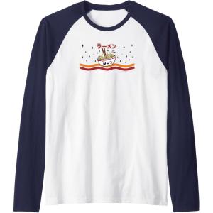 image:imageMaruchan Winking Anime Noodle Bowl Raglan Baseball TeeNavy BlueWhite