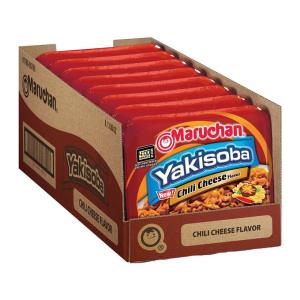 image:imageMaruchan Yakisoba Teriyaki Chicken Flavor  StirFried Japanese Instant Ramen Noodles High Protein Microwavable Meal  398 Oz 8 PackChili Cheese