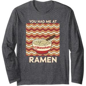 image:imageMaruchan You Had Me At Ramen Noodle Bowl Long Sleeve TShirtDark Heather Grey