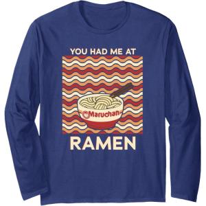 image:imageMaruchan You Had Me At Ramen Noodle Bowl Long Sleeve TShirtNavy Blue