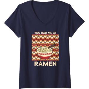 image:imageMaruchan You Had Me At Ramen Noodle Bowl VNeck TShirtNavy Blue