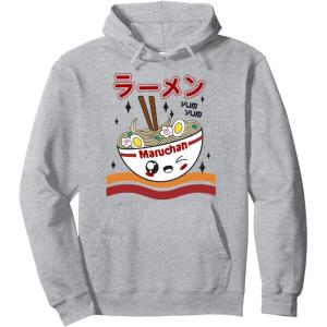 image:imageMaruchan Yum Yum Winking Noodle Bowl Poster Pullover HoodieHeather Grey