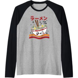 image:imageMaruchan Yum Yum Winking Noodle Bowl Poster Raglan Baseball TeeBlackAthletic Heather