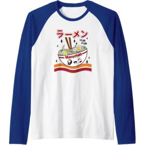 image:imageMaruchan Yum Yum Winking Noodle Bowl Poster Raglan Baseball TeeRoyal BlueWhite
