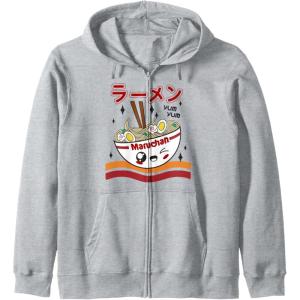 image:imageMaruchan Yum Yum Winking Noodle Bowl Poster Zip HoodieHeather Grey