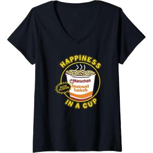 image:imageWomens Maruchan Happiness In A Cup Instant Lunch Poster VNeck TShirtBlack