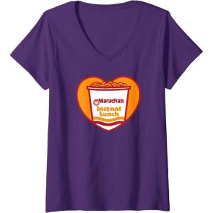 image:imageWomens Maruchan Heart Instant Lunch Ramen Soup Cup VNeck TShirtPurple