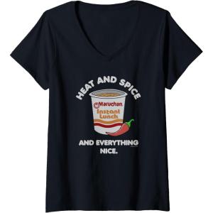 image:imageWomens Maruchan Heat And Spice And Everything Nice Logo VNeck TShirtBlack
