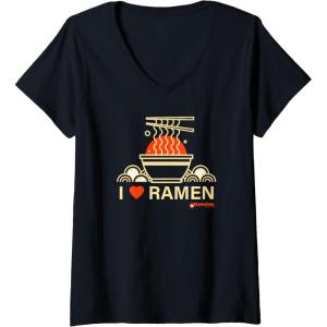 image:imageWomens Maruchan I Heart Ramen Noodle Bowl Poster VNeck TShirtBlack