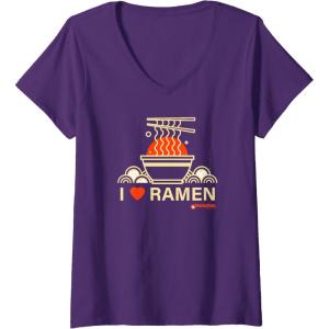 image:imageWomens Maruchan I Heart Ramen Noodle Bowl Poster VNeck TShirtPurple