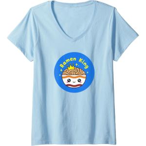 image:imageWomens Maruchan Instant Lunch Cute Kawaii Ramen King Bowl Logo VNeck TShirtBaby Blue