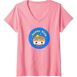 image:imageWomens Maruchan Instant Lunch Cute Kawaii Ramen King Bowl Logo VNeck TShirtPink