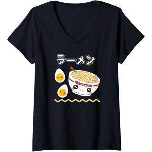 image:imageWomens Maruchan Instant Lunch Cute Ramen Japanese Style Logo VNeck TShirtBlack