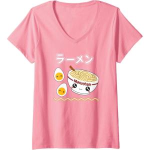 image:imageWomens Maruchan Instant Lunch Cute Ramen Japanese Style Logo VNeck TShirtPink