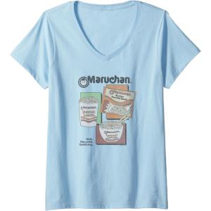 image:imageWomens Maruchan Instant Lunch Different Presentations Panel Art VNeck TShirtBaby Blue