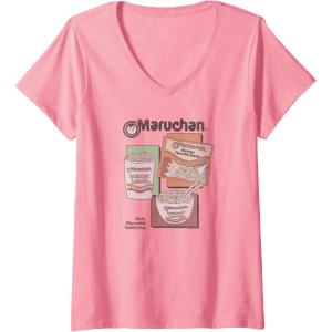 image:imageWomens Maruchan Instant Lunch Different Presentations Panel Art VNeck TShirtPink