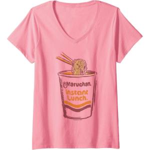 image:imageWomens Maruchan Instant Lunch Ramen Cup Art Logo VNeck TShirtPink