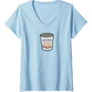 image:imageWomens Maruchan Instant Lunch Ramen Noodle Doodle VNeck TShirtBaby Blue