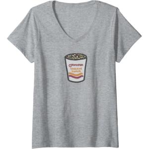 image:imageWomens Maruchan Instant Lunch Ramen Noodle Doodle VNeck TShirtHeather Grey