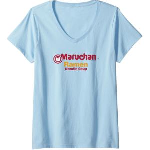 image:imageWomens Maruchan Instant Lunch Ramen Noodle Soup Logo VNeck TShirtBaby Blue
