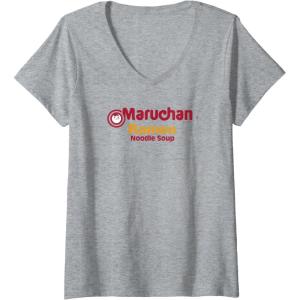 image:imageWomens Maruchan Instant Lunch Ramen Noodle Soup Logo VNeck TShirtHeather Grey