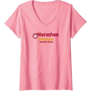 image:imageWomens Maruchan Instant Lunch Ramen Noodle Soup Logo VNeck TShirtPink