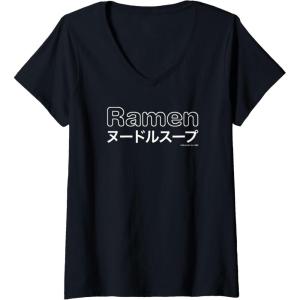 image:imageWomens Maruchan Japanese Ramen Katakana Logo VNeck TShirtBlack