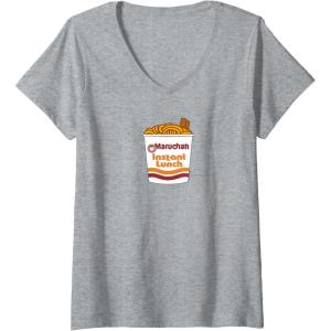 image:imageWomens Maruchan Ramen Noodle Cup With Chop Sticks VNeck TShirtHeather Grey