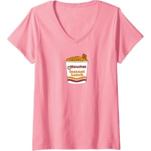 image:imageWomens Maruchan Ramen Noodle Cup With Chop Sticks VNeck TShirtPink